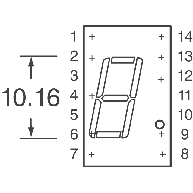 0.3in 1Digit 7Segment Display Kingbright LED Character and